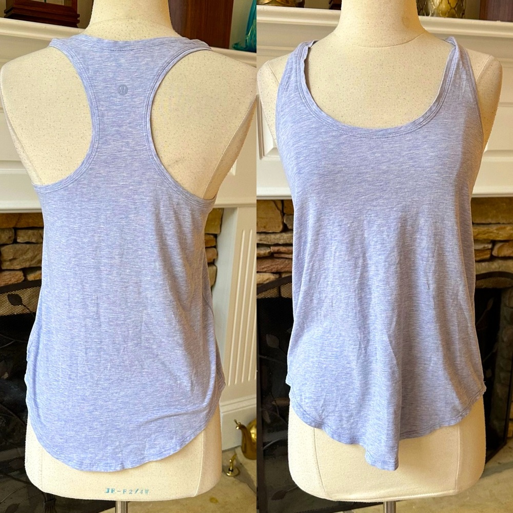 Lululemon lilac heathered purple racerback soft tank size 6